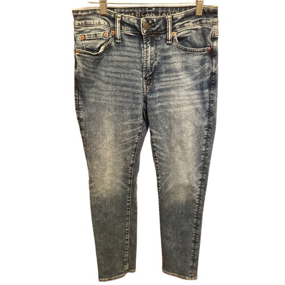 American‎ Eagle Men's Airflex+ Slim Jeans Size 30X32 Medium Wash - Picture 1 of 7